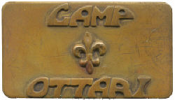 Late 1970's Camp Ottari Belt Buckle