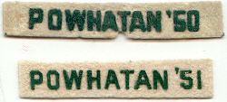 Camp Powhatan 1950's Felt Patches